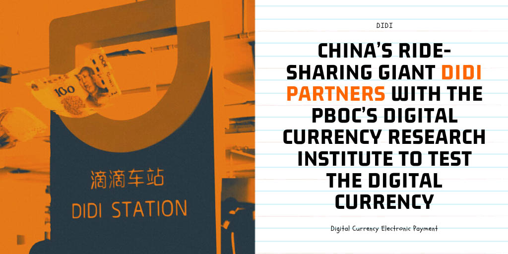 China’s Ride-Sharing Giant Didi Partners With the PBOC’s Digital Currency Research Institute