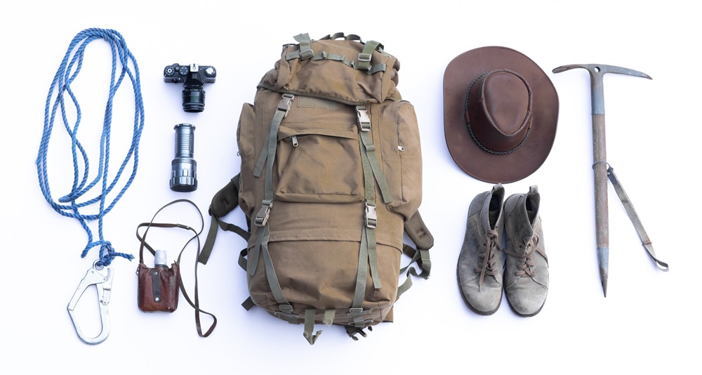 used camping pack